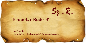Szobota Rudolf névjegykártya