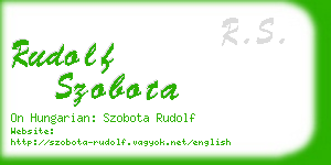 rudolf szobota business card